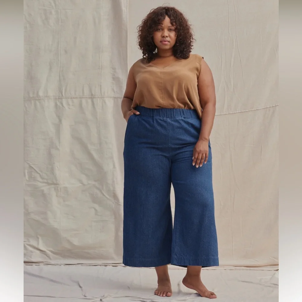 NWOT Elizabeth Suzann Florence Pant in Washed Indigo